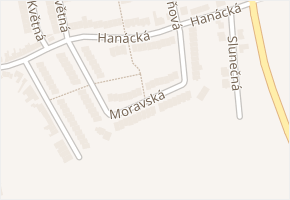 Moravská v obci Vyškov - mapa ulice