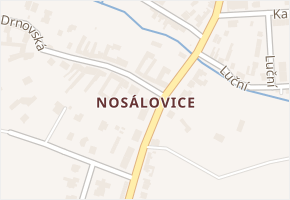 Nosálovice v obci Vyškov - mapa části obce