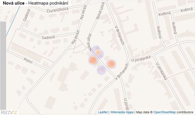 Mapa Nová ulice - Firmy v ulici.