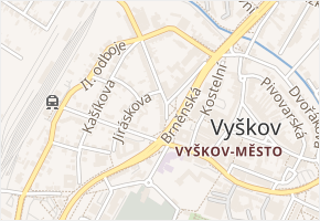Pod Újezdem v obci Vyškov - mapa ulice