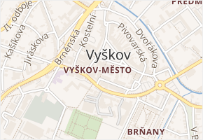 Radnická v obci Vyškov - mapa ulice