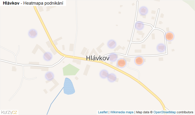 Mapa Hlávkov - Firmy v části obce.