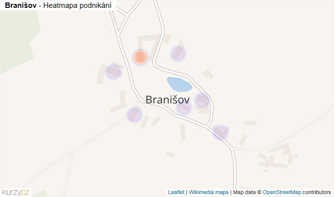 Mapa Branišov - Firmy v části obce.