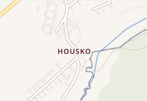 Housko v obci Vysočany - mapa části obce