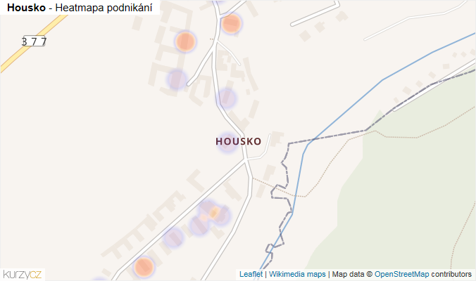 Mapa Housko - Firmy v části obce.