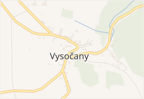 Vysočany v obci Vysočany - mapa části obce