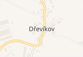 Dřevíkov v obci Vysočina - mapa části obce
