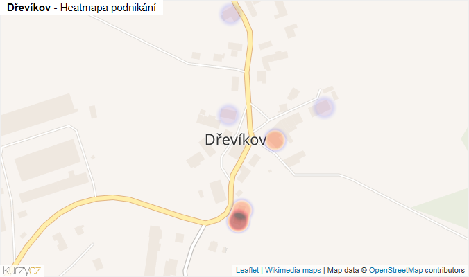 Mapa Dřevíkov - Firmy v části obce.