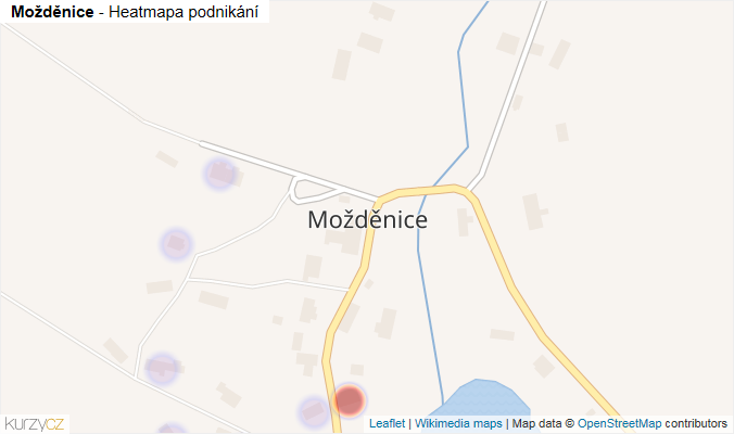 Mapa Možděnice - Firmy v části obce.