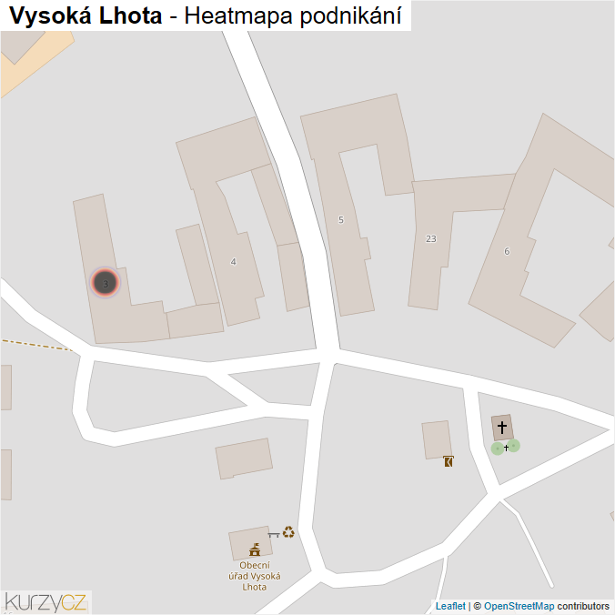 Mapa Vysoká Lhota - Firmy v obci.