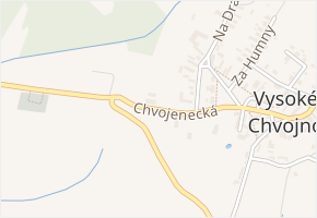 Chvojenecká v obci Vysoké Chvojno - mapa ulice