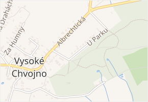 U Parku v obci Vysoké Chvojno - mapa ulice