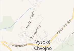 Za Humny v obci Vysoké Chvojno - mapa ulice