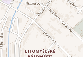 Javornického v obci Vysoké Mýto - mapa ulice