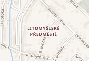 Litomyšlské Předměstí v obci Vysoké Mýto - mapa části obce