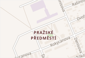 Pražské Předměstí v obci Vysoké Mýto - mapa části obce
