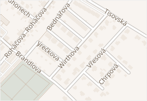 Wirthova v obci Vysoké Mýto - mapa ulice