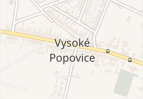 Vysoké Popovice v obci Vysoké Popovice - mapa části obce