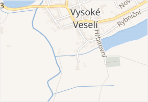 Jateční v obci Vysoké Veselí - mapa ulice