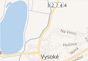 Na Podskalí v obci Vysoké Veselí - mapa ulice