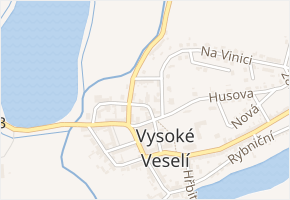 Šimerkova v obci Vysoké Veselí - mapa ulice