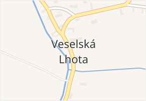 Veselská Lhota v obci Vysoké Veselí - mapa části obce
