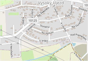 Na Výsluní v obci Vysoký Újezd - mapa ulice