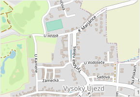 Tyršova náves v obci Vysoký Újezd - mapa ulice