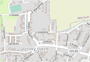 U Vodoteče v obci Vysoký Újezd - mapa ulice