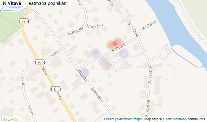 Mapa K Vltavě - Firmy v ulici.