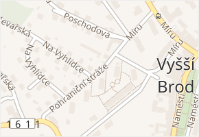 Pohraniční stráže v obci Vyšší Brod - mapa ulice
