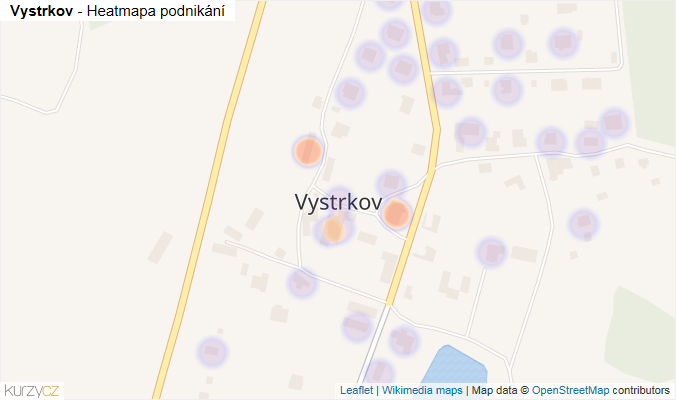 Mapa Vystrkov - Firmy v části obce.