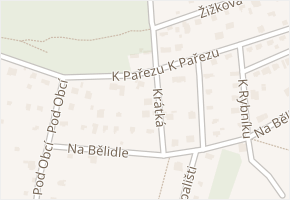 Krátká v obci Vyžlovka - mapa ulice