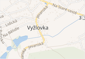 Na Návsi v obci Vyžlovka - mapa ulice
