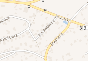 Na Poštolce v obci Vyžlovka - mapa ulice