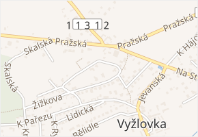 Na Vyhlídce v obci Vyžlovka - mapa ulice