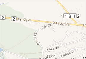Skalská v obci Vyžlovka - mapa ulice