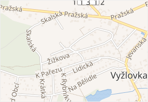 U Pískovny v obci Vyžlovka - mapa ulice