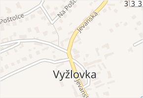 Vyžlovka v obci Vyžlovka - mapa části obce