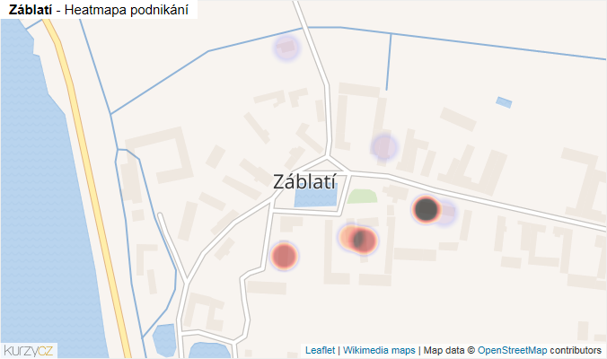 Mapa Záblatí - Firmy v části obce.