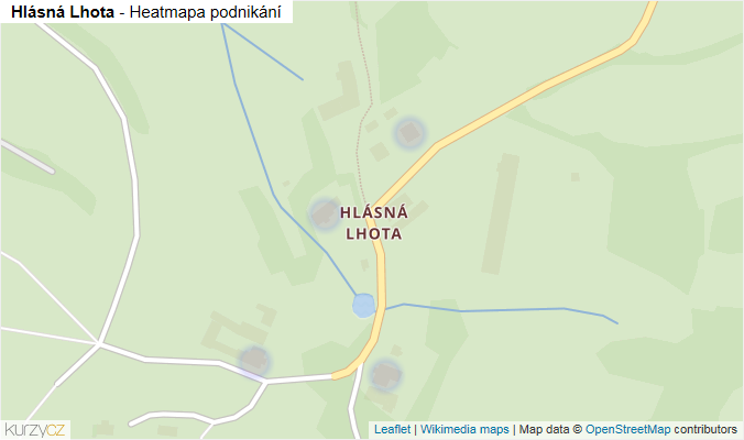 Mapa Hlásná Lhota - Firmy v části obce.