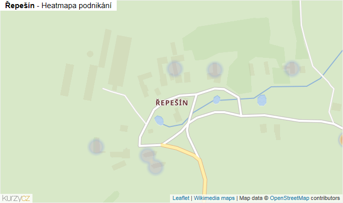 Mapa Řepešín - Firmy v části obce.