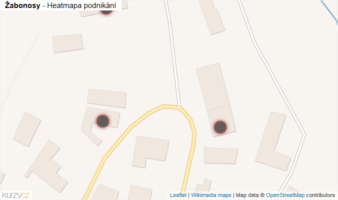 Mapa Žabonosy - Firmy v obci.