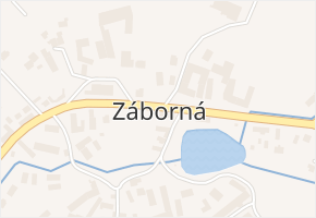 Záborná v obci Záborná - mapa části obce