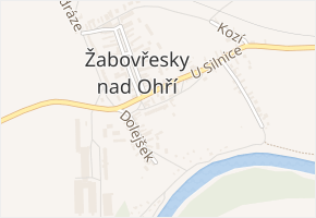Pod Pomníkem v obci Žabovřesky nad Ohří - mapa ulice