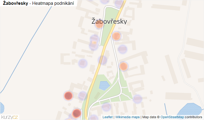 Mapa Žabovřesky - Firmy v části obce.
