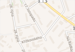 17. listopadu v obci Zábřeh - mapa ulice