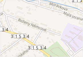 Boženy Němcové v obci Zábřeh - mapa ulice