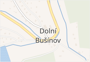 Dolní Bušínov v obci Zábřeh - mapa části obce