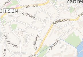 Dvořákova v obci Zábřeh - mapa ulice
